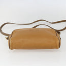 LOEWE Shoulder Bag Leather Beige Gold Auth 158415-5