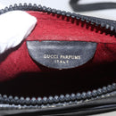 GUCCI GG Canvas Web Sherry Line Shoulder Bag Black Gold Auth 158418-17