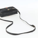 GUCCI GG Canvas Web Sherry Line Shoulder Bag Black Gold Auth 158418-7