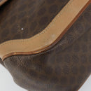 CELINE Macadam Canvas Hand Bag PVC Leather Brown Gold Auth 158419-11