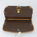 CELINE Macadam Canvas Hand Bag PVC Leather Brown Gold Auth 158419-15