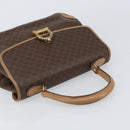 CELINE Macadam Canvas Hand Bag PVC Leather Brown Gold Auth 158419-6