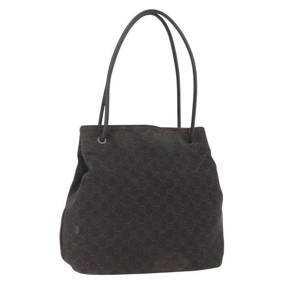 GUCCI GG Canvas Tote Bag Black 101341 Auth 158421