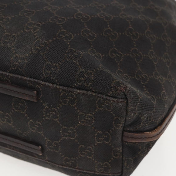 GUCCI GG Canvas Tote Bag Black 101341 Auth 158421