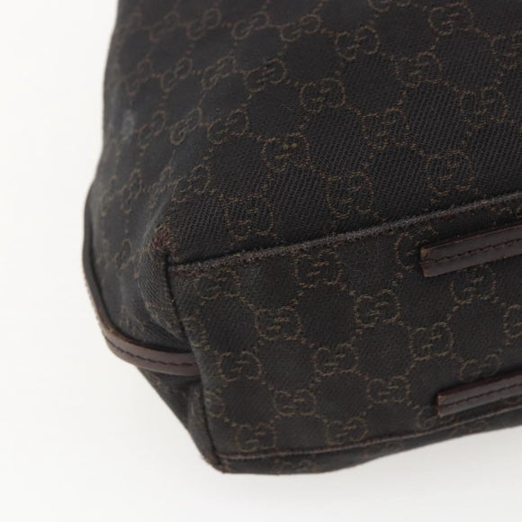 GUCCI GG Canvas Tote Bag Black 101341 Auth 158421
