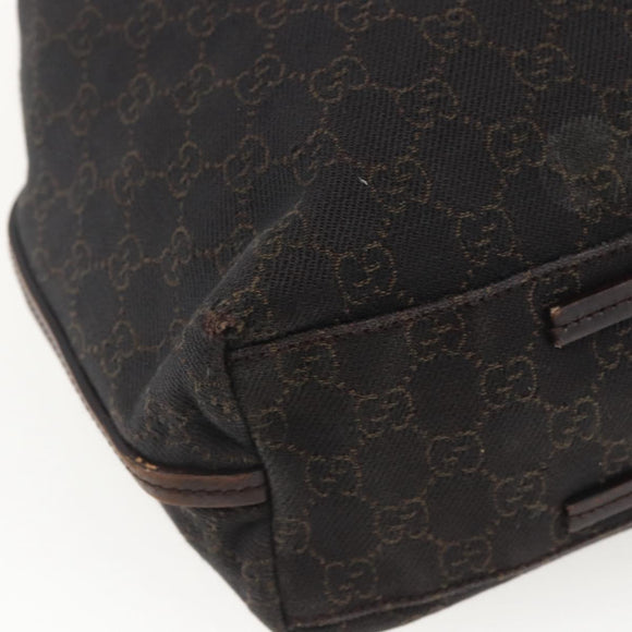 GUCCI GG Canvas Tote Bag Black 101341 Auth 158421