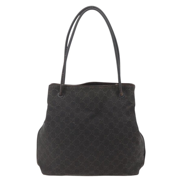 GUCCI GG Canvas Tote Bag Black 101341 Auth 158421