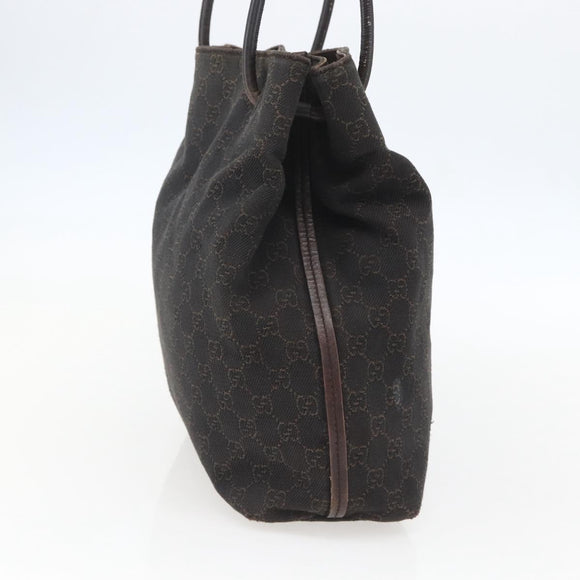 GUCCI GG Canvas Tote Bag Black 101341 Auth 158421