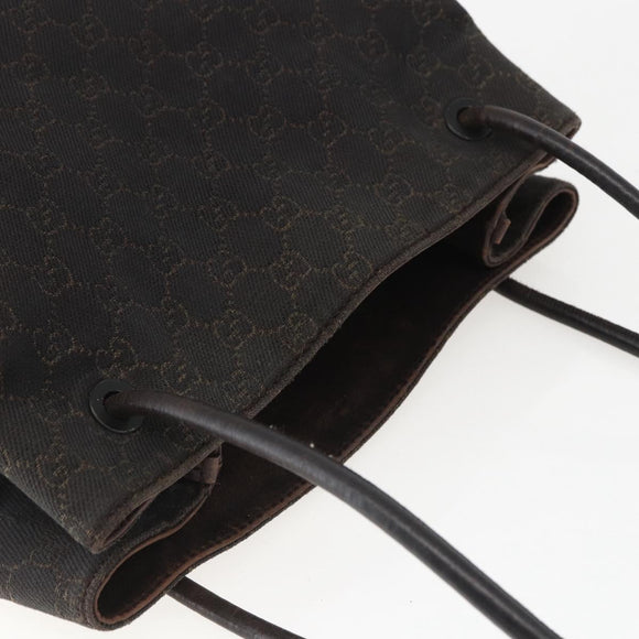 GUCCI GG Canvas Tote Bag Black 101341 Auth 158421