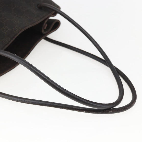 GUCCI GG Canvas Tote Bag Black 101341 Auth 158421