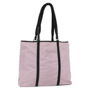 PRADA Tote Bag Nylon Pink Silver Auth 158422-1