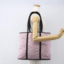 PRADA Tote Bag Nylon Pink Silver Auth 158422-23