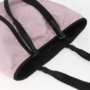 PRADA Tote Bag Nylon Pink Silver Auth 158422-6