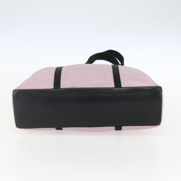 PRADA Tote Bag Nylon Pink Silver Auth 158422