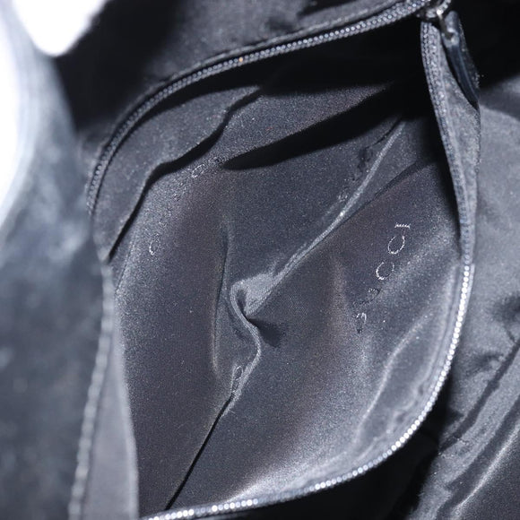 GUCCI Bamboo Shoulder Bag Leather 2way Black Gold 001 1638 2123 Auth 158423