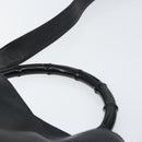 GUCCI Bamboo Shoulder Bag Leather 2way Black Gold 001 1638 2123 Auth 158423-8