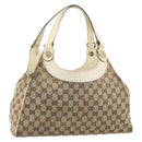 GUCCI GG Canvas Tote Bag Beige Gold 154982 Auth 158424-1