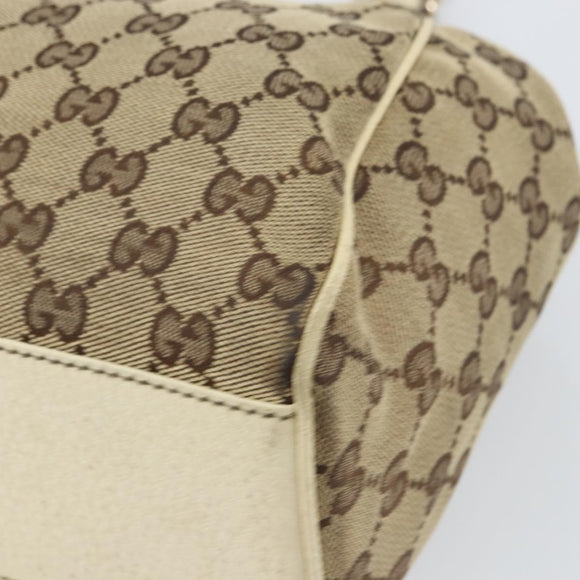 GUCCI GG Canvas Tote Bag Beige Gold 154982 Auth 158424