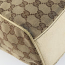 GUCCI GG Canvas Tote Bag Beige Gold 154982 Auth 158424-15