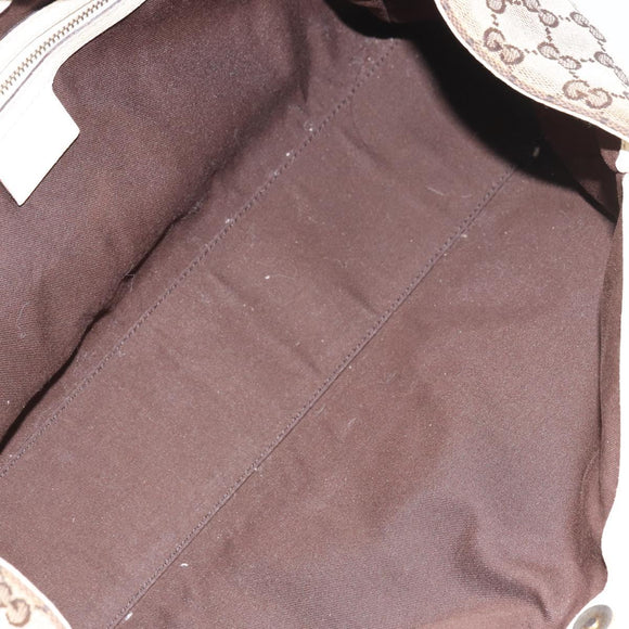 GUCCI GG Canvas Tote Bag Beige Gold 154982 Auth 158424