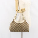 GUCCI GG Canvas Tote Bag Beige Gold 154982 Auth 158424-24