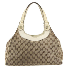 GUCCI GG Canvas Tote Bag Beige Gold 154982 Auth 158424 - 0