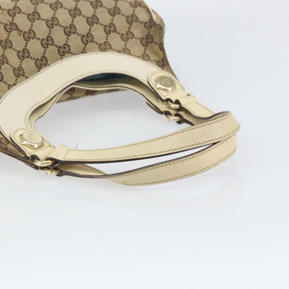 GUCCI GG Canvas Tote Bag Beige Gold 154982 Auth 158424