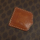 CELINE Macadam Canvas Boston Bag PVC Leather Brown Gold Auth 158425-16