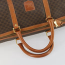 CELINE Macadam Canvas Boston Bag PVC Leather Brown Gold Auth 158425-7