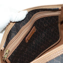 Christian Dior Honeycomb Canvas Boston Bag PVC Black Gold Auth 158426-20
