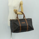 Christian Dior Honeycomb Canvas Boston Bag PVC Black Gold Auth 158426-22