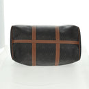 Christian Dior Honeycomb Canvas Boston Bag PVC Black Gold Auth 158426-9