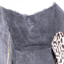 BVLGARI Hand Bag Leather Black Gold Auth 158441-20