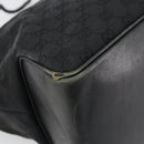 GUCCI GG Canvas Shoulder Bag Black Silver 109141 Auth 158449-9