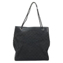 GUCCI GG Canvas Shoulder Bag Black Silver 109141 Auth 158449-13