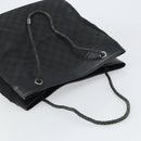 GUCCI GG Canvas Shoulder Bag Black Silver 109141 Auth 158449-6