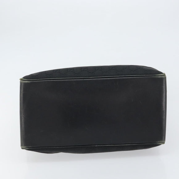 GUCCI GG Canvas Shoulder Bag Black Silver 109141 Auth 158449