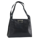 GUCCI Shoulder Bag Leather Black Silver 001 3038 Auth 158450-1
