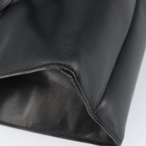 GUCCI Shoulder Bag Leather Black Silver 001 3038 Auth 158450