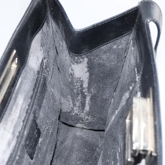 GUCCI Shoulder Bag Leather Black Silver 001 3038 Auth 158450