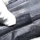 GUCCI Shoulder Bag Leather Black Silver 001 3038 Auth 158450-12