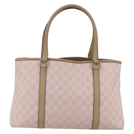 GUCCI GG Canvas Tote Bag Pink Gold Auth 158451 - 0