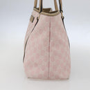 GUCCI GG Canvas Tote Bag Pink Gold Auth 158451-4