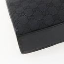 GUCCI GG Canvas Jackie Hand Bag Black Silver 002 1065 Auth 158453-14