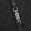 GUCCI GG Canvas Jackie Hand Bag Black Silver 002 1065 Auth 158453-10