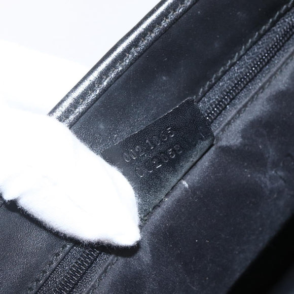 GUCCI GG Canvas Jackie Hand Bag Black Silver 002 1065 Auth 158453