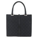 GUCCI GG Canvas Jackie Hand Bag Black Silver 002 1065 Auth 158453A-2