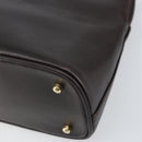 GUCCI Bamboo Hand Bag Leather 2way Brown Gold 000 2122 0290 Auth 158454-9