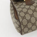 GUCCI GG Supreme Hand Bag PVC Beige Gold 116 02 080 Auth 158457-11