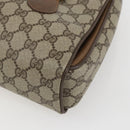 GUCCI GG Supreme Hand Bag PVC Beige Gold 116 02 080 Auth 158457-12